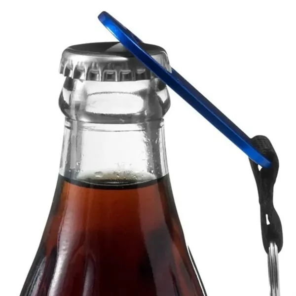 Aluminum Bottle Opener Keychain with Nylon Strap - Aluminum Bottle Opener Keychain with Nylon Strap - Image 4 of 4