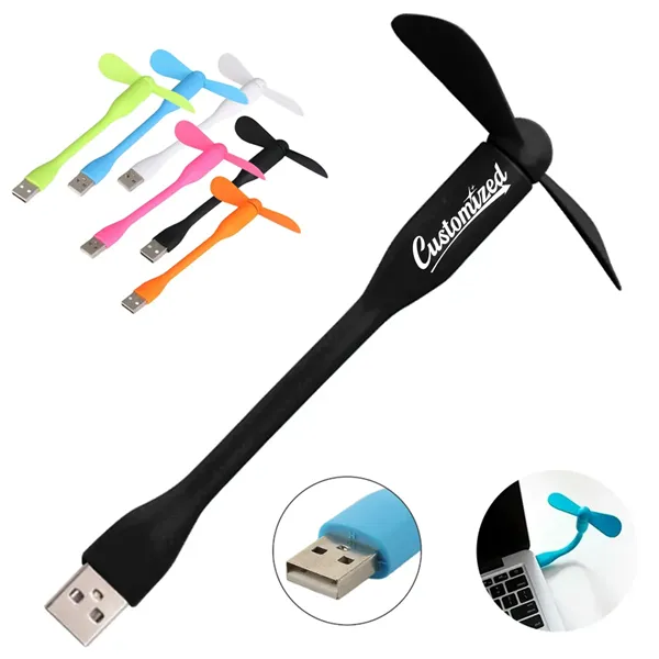 Flexible USB Mini Fan for Laptop and Power Bank - Flexible USB Mini Fan for Laptop and Power Bank - Image 0 of 5