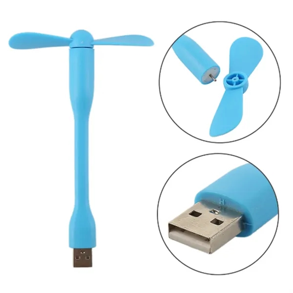 Flexible USB Mini Fan for Laptop and Power Bank - Flexible USB Mini Fan for Laptop and Power Bank - Image 3 of 5