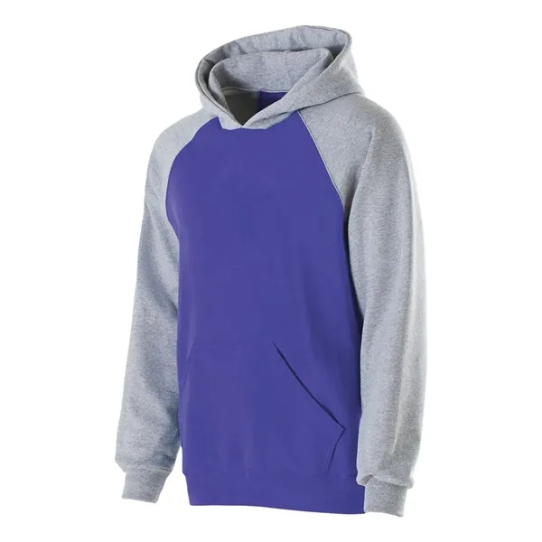 Holloway Youth Cotton/Poly Fleece Banner Hooded Sweatshirt