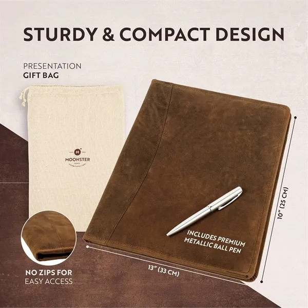Leather Portfolio Professional Organizer Padfolio w/Pen - Leather Portfolio Professional Organizer Padfolio w/Pen - Image 7 of 9