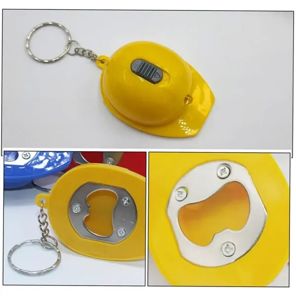 Custom Hard Hat Bottle Opener LED with Keychain - Custom Hard Hat Bottle Opener LED with Keychain - Image 3 of 5