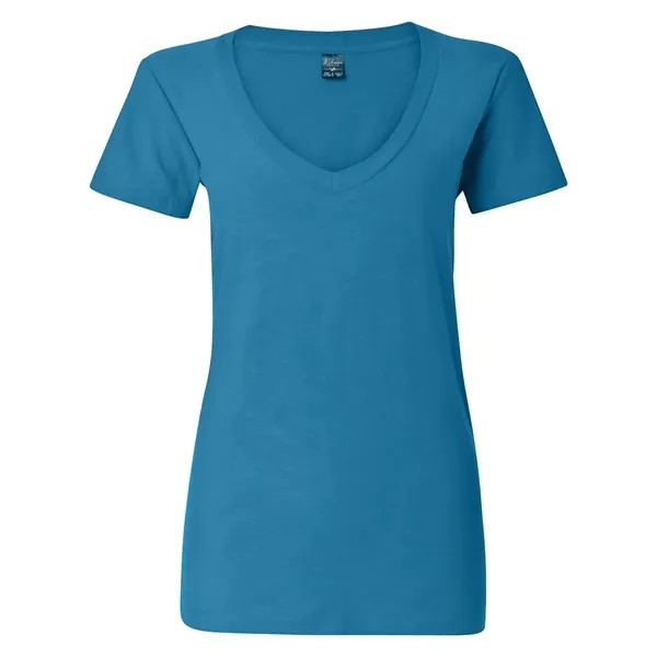 J. America Women's V-Neck Slub T-Shirt - J. America Women's V-Neck Slub T-Shirt - Image 0 of 15