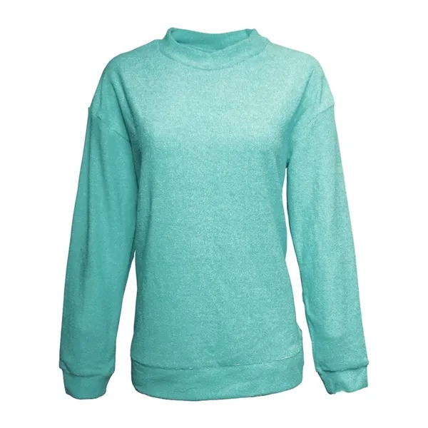 J. America Women's Weekend Terry Mock Neck Pullover - J. America Women's Weekend Terry Mock Neck Pullover - Image 3 of 3