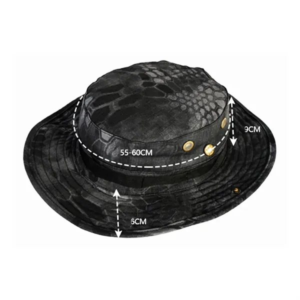Wide Brim Camo Boonie Hat with Eyelets for Outdoors - Wide Brim Camo Boonie Hat with Eyelets for Outdoors - Image 1 of 5