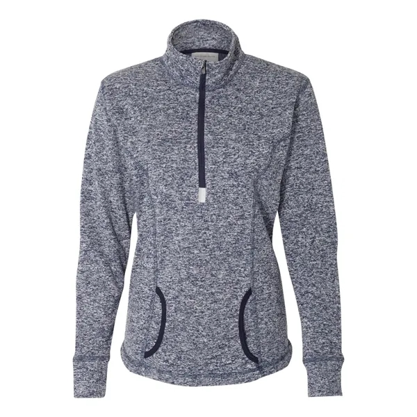 J. America Women's Cosmic Fleece Quarter-Zip Pullover - J. America Women's Cosmic Fleece Quarter-Zip Pullover - Image 17 of 25