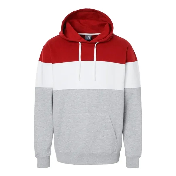 J. America Men's Varsity Fleece Colorblocked Hooded Sweat... - J. America Men's Varsity Fleece Colorblocked Hooded Sweat... - Image 13 of 18
