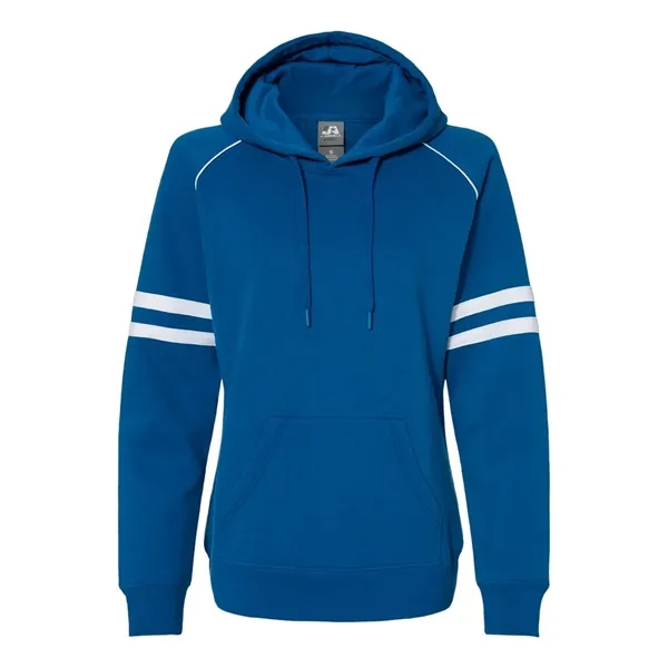 J. America Women's Varsity Fleece Piped Hooded Sweatshirt - J. America Women's Varsity Fleece Piped Hooded Sweatshirt - Image 9 of 10