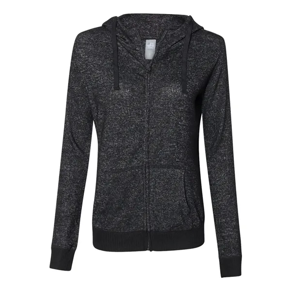 J. America Women's Cozy Jersey Hooded Full-Zip - J. America Women's Cozy Jersey Hooded Full-Zip - Image 1 of 4