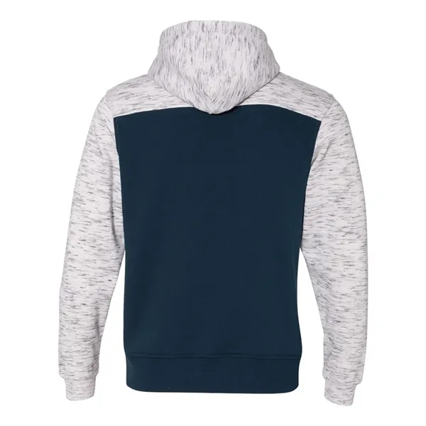 J. America Men's Melange Fleece Colorblocked Hooded Sweat...