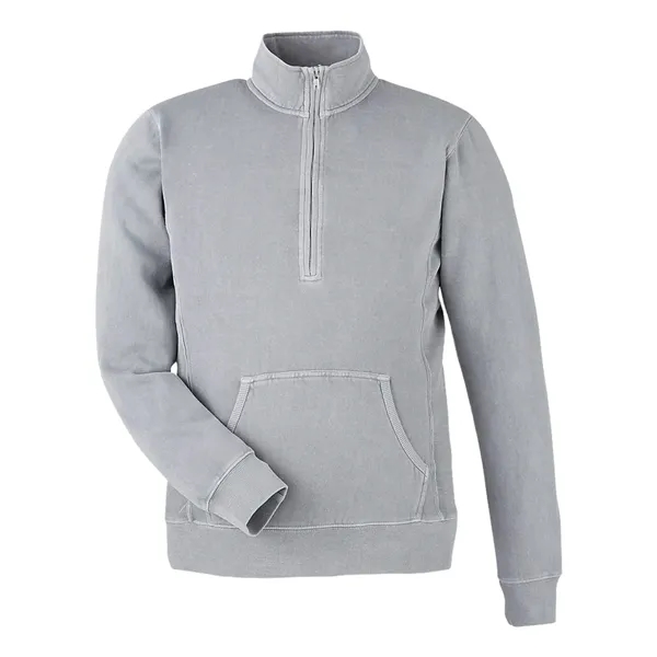 J. America Unisex Pigment-Dyed Fleece Quarter-Zip Pullover - J. America Unisex Pigment-Dyed Fleece Quarter-Zip Pullover - Image 1 of 8