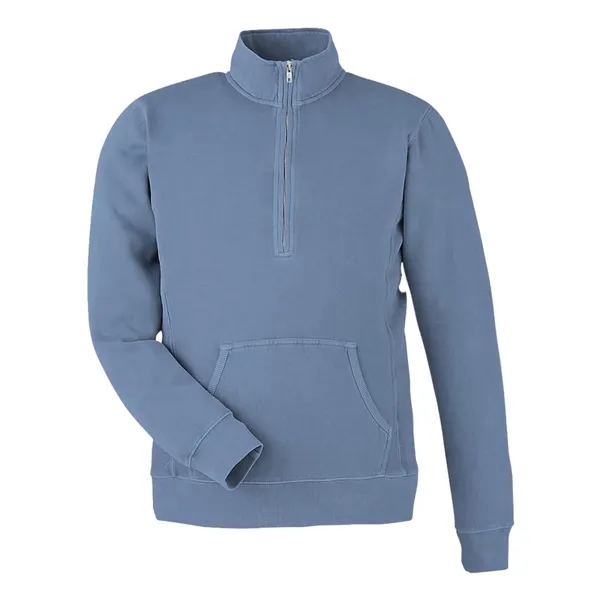 J. America Unisex Pigment-Dyed Fleece Quarter-Zip Pullover - J. America Unisex Pigment-Dyed Fleece Quarter-Zip Pullover - Image 3 of 8