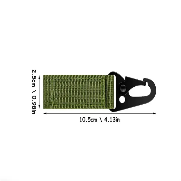 Custom MOLLE Tactical Webbing Strap Carabiner Keychain Clip - Custom MOLLE Tactical Webbing Strap Carabiner Keychain Clip - Image 1 of 6