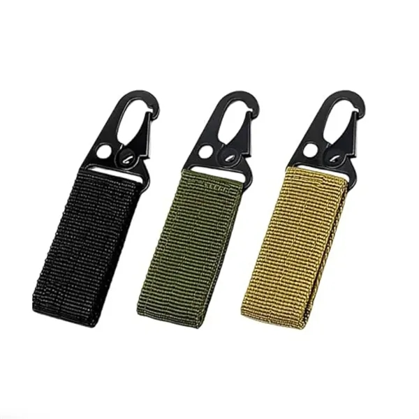 Custom MOLLE Tactical Webbing Strap Carabiner Keychain Clip - Custom MOLLE Tactical Webbing Strap Carabiner Keychain Clip - Image 2 of 6