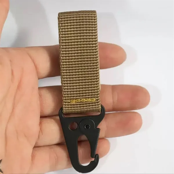 Custom MOLLE Tactical Webbing Strap Carabiner Keychain Clip - Custom MOLLE Tactical Webbing Strap Carabiner Keychain Clip - Image 3 of 6