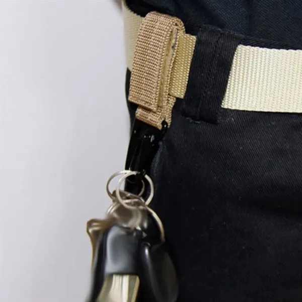 Custom MOLLE Tactical Webbing Strap Carabiner Keychain Clip - Custom MOLLE Tactical Webbing Strap Carabiner Keychain Clip - Image 6 of 6