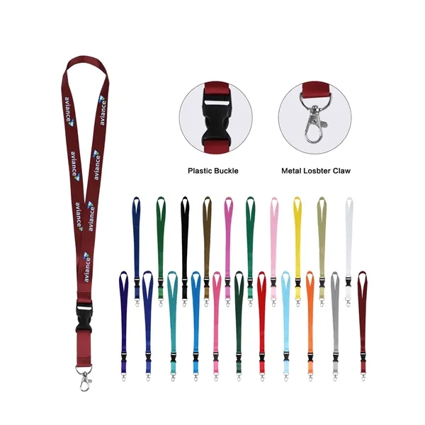 Full Color Lanyard W/ Lobster Hook & Plastic Buckle - Full Color Lanyard W/ Lobster Hook & Plastic Buckle - Image 0 of 1