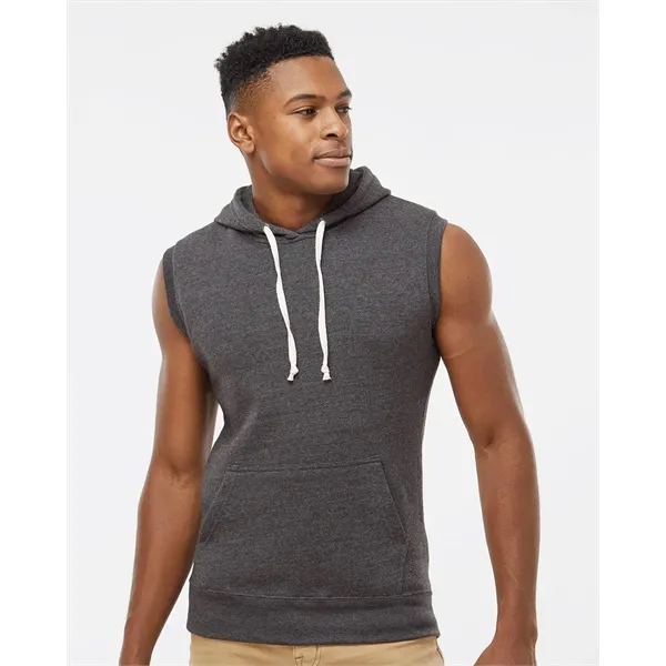 J. America Men's Triblend Sleeveless Hooded Sweatshirt