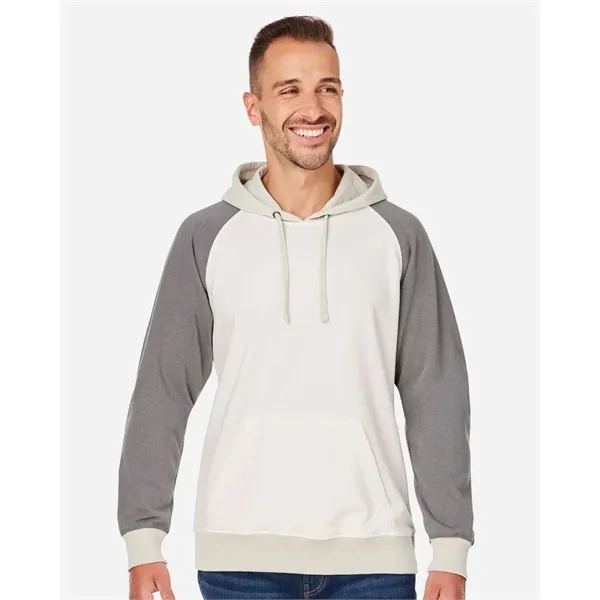 J. America Unisex Vintage Tricolor Hooded Sweatshirt - J. America Unisex Vintage Tricolor Hooded Sweatshirt - Image 0 of 4