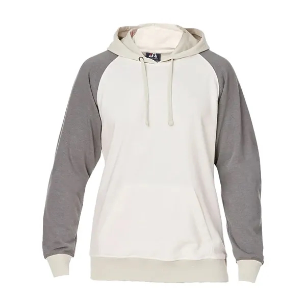 J. America Unisex Vintage Tricolor Hooded Sweatshirt - J. America Unisex Vintage Tricolor Hooded Sweatshirt - Image 3 of 4
