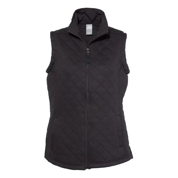 J. America Women's Quilted Full-Zip Vest - J. America Women's Quilted Full-Zip Vest - Image 0 of 2
