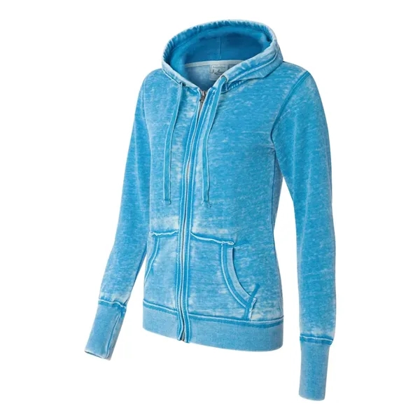 J. America Women's Zen Fleece Full-Zip Hooded Sweatshirt - J. America Women's Zen Fleece Full-Zip Hooded Sweatshirt - Image 6 of 15