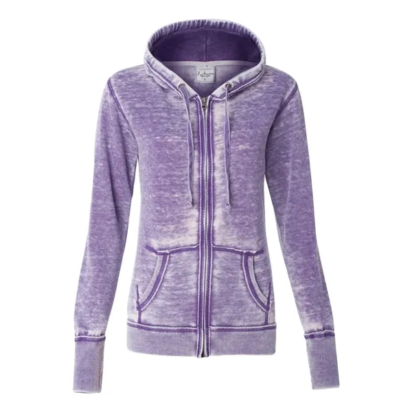 J. America Women's Zen Fleece Full-Zip Hooded Sweatshirt - J. America Women's Zen Fleece Full-Zip Hooded Sweatshirt - Image 10 of 15