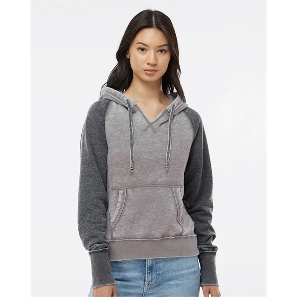 J. America Women's Zen Fleece Raglan Hooded Sweatshirt - J. America Women's Zen Fleece Raglan Hooded Sweatshirt - Image 0 of 6