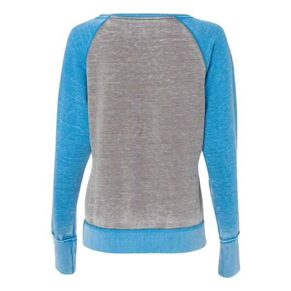 J. America Women's Zen Fleece Raglan Sweatshirt - J. America Women's Zen Fleece Raglan Sweatshirt - Image 3 of 9