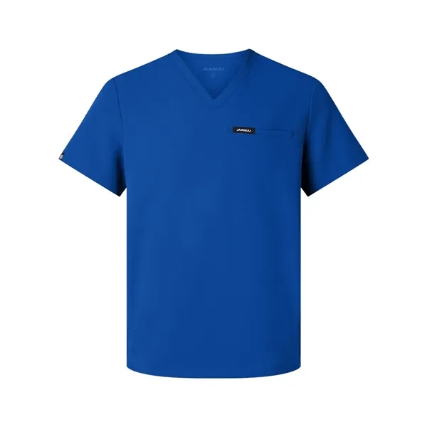 Jaanuu Men's Platt 3-Pocket Scrub V-Neck Top - Jaanuu Men's Platt 3-Pocket Scrub V-Neck Top - Image 8 of 10