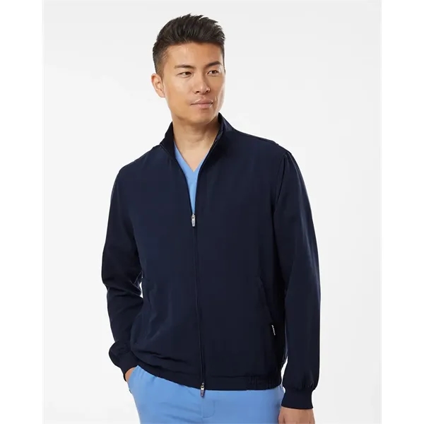 Jaanuu Men's Wolfe Everyday Full-Zip 6-Pocket Scrub Jacket - Jaanuu Men's Wolfe Everyday Full-Zip 6-Pocket Scrub Jacket - Image 0 of 4