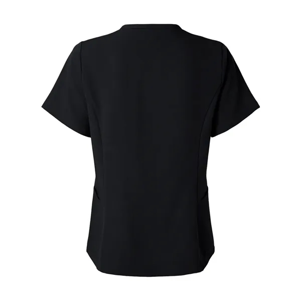 Jaanuu Women's Calix Fit & Flare Scrub V-Neck Top - Jaanuu Women's Calix Fit & Flare Scrub V-Neck Top - Image 2 of 12
