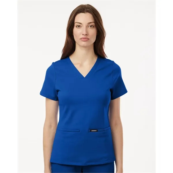 Jaanuu Women's Cesi Ultrasoft Scrub V-Neck Top - Jaanuu Women's Cesi Ultrasoft Scrub V-Neck Top - Image 0 of 12