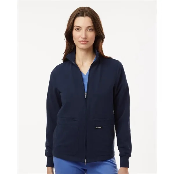 Jaanuu Women's Ceri Essential Full-Zip 6-Pocket Scrub Jacket - Jaanuu Women's Ceri Essential Full-Zip 6-Pocket Scrub Jacket - Image 0 of 4