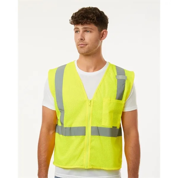 Kishigo Unisex Single Pocket Zipper Mesh Vest - Kishigo Unisex Single Pocket Zipper Mesh Vest - Image 0 of 4