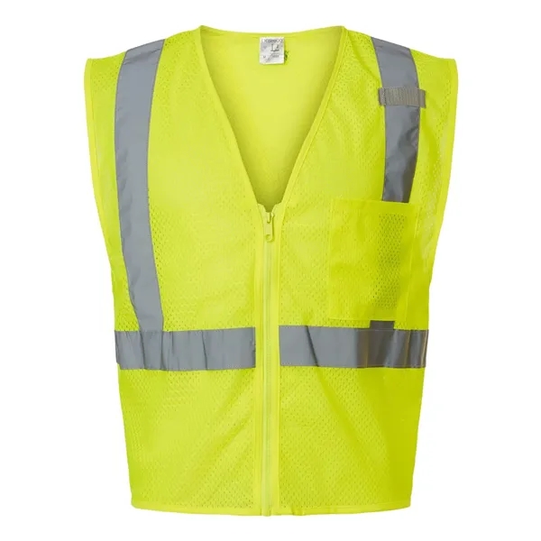 Kishigo Unisex Single Pocket Zipper Mesh Vest - Kishigo Unisex Single Pocket Zipper Mesh Vest - Image 1 of 4