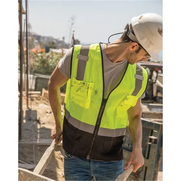 Kishigo Unisex Black Bottom Mesh Class 2 Vest - Kishigo Unisex Black Bottom Mesh Class 2 Vest - Image 0 of 5