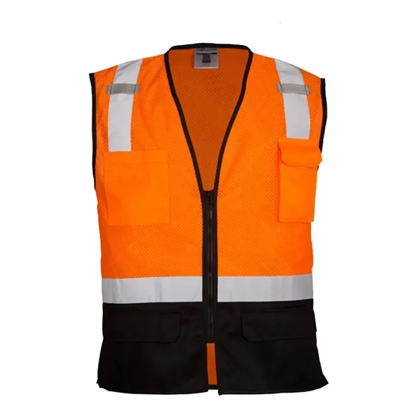 Kishigo Unisex Black Bottom Mesh Class 2 Vest - Kishigo Unisex Black Bottom Mesh Class 2 Vest - Image 4 of 5