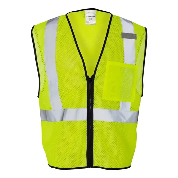 Kishigo Unisex Single Pocket Zipper Mesh Class 2 Vest - Kishigo Unisex Single Pocket Zipper Mesh Class 2 Vest - Image 1 of 6