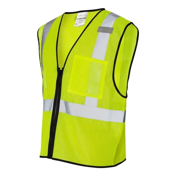 Kishigo Unisex Single Pocket Zipper Mesh Class 2 Vest - Kishigo Unisex Single Pocket Zipper Mesh Class 2 Vest - Image 2 of 6