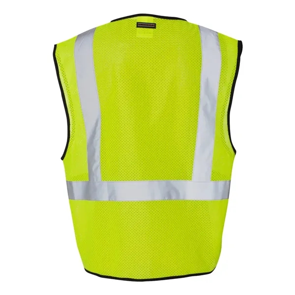 Kishigo Unisex Single Pocket Zipper Mesh Class 2 Vest - Kishigo Unisex Single Pocket Zipper Mesh Class 2 Vest - Image 3 of 6