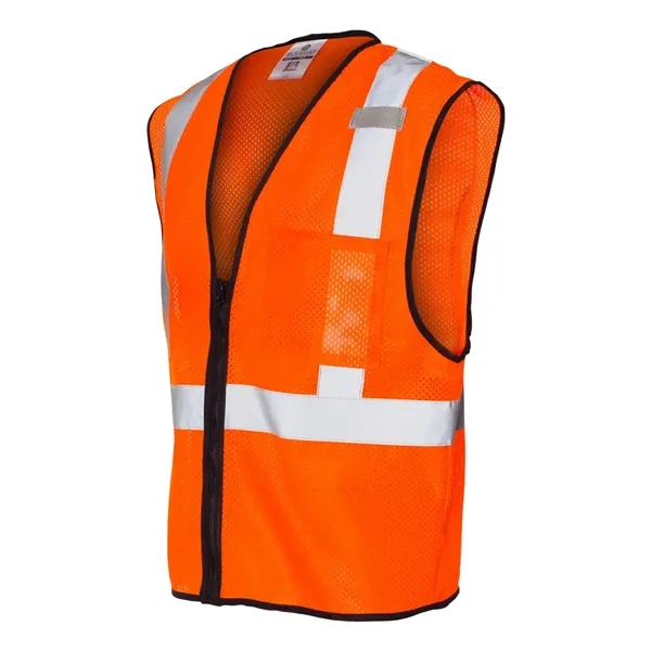 Kishigo Unisex Single Pocket Zipper Mesh Class 2 Vest - Kishigo Unisex Single Pocket Zipper Mesh Class 2 Vest - Image 5 of 6