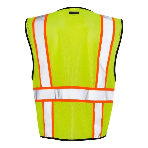 Kishigo Unisex Economy Contrasting Vest with Zippered Front - Kishigo Unisex Economy Contrasting Vest with Zippered Front - Image 3 of 6