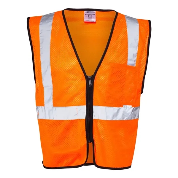 Kishigo Unisex Double-Pocket Zippered Economy Class 2 Vest - Kishigo Unisex Double-Pocket Zippered Economy Class 2 Vest - Image 3 of 4