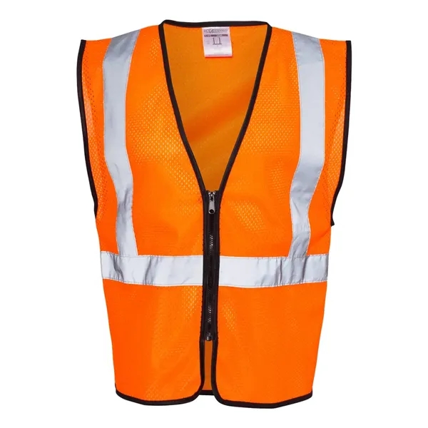 Kishigo Unisex Zippered Mesh Economy Class 2 Vest - Kishigo Unisex Zippered Mesh Economy Class 2 Vest - Image 3 of 4