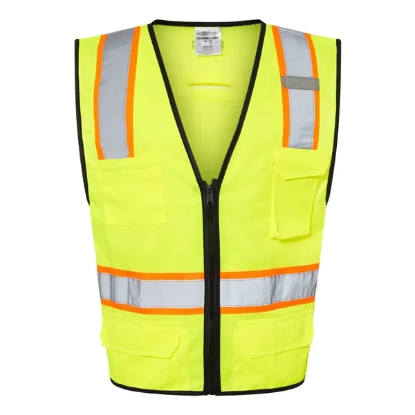 Kishigo Unisex 6 Pocket Contrast Class 2 Vest - Kishigo Unisex 6 Pocket Contrast Class 2 Vest - Image 1 of 4