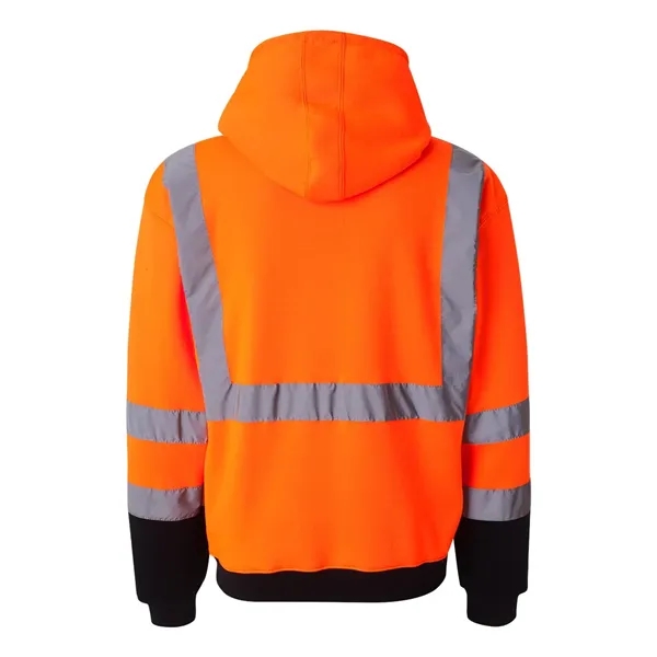 Kishigo Unisex Hi-Vis Full-Zip Hooded Sweatshirt - Kishigo Unisex Hi-Vis Full-Zip Hooded Sweatshirt - Image 6 of 6
