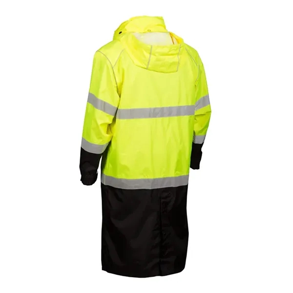 Kishigo Unisex Premium Brilliant Series® Long Rain Coat - Kishigo Unisex Premium Brilliant Series® Long Rain Coat - Image 2 of 6