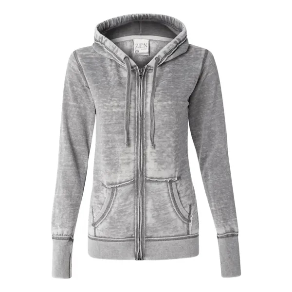 J. America Women's Zen Fleece Full-Zip Hooded Sweatshirt