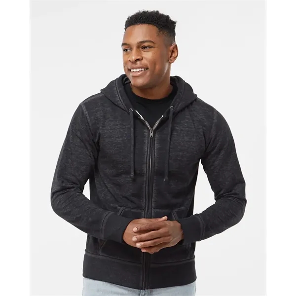J. America Men's Vintage Zen Fleece Full-Zip Hooded Sweat...
